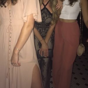 Open back lace jumpsuit